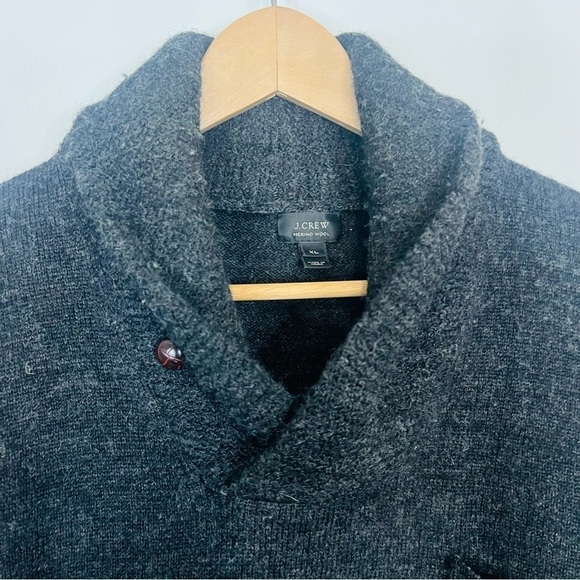 J. Crew Gray Merino Funnel Neck Pullover Sweatshirt XL - Picture 4 of 7